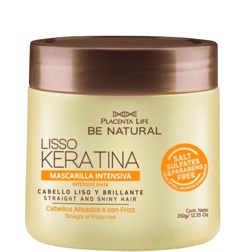 Be Natural - LISSO KERATIN Maschera per capelli lisci e crespi 350 ml