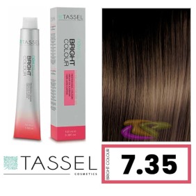 Tassel - Tint Colore brillante con Argny cheratina N 7,35 RUBIO DORADO MEDIO MOGANO 100 ml (04604)