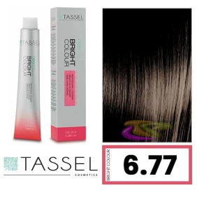Tassel - Tint Colore brillante con Argny cheratina N 6.77 RUBIO MEDIO marrone scuro 100 ml (04.608)