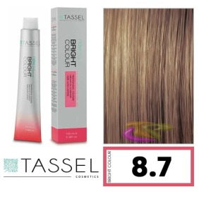 Tassel - Tinta colore brillante con Arg ny cheratina N 08.07 biondo chiaro brunastro 100 ml (04.817)