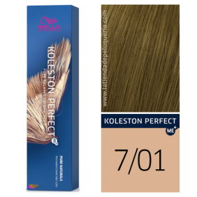 Wella - Koleston Perfect ME + Pure Naturals Dye 7/01 Cenere bionda naturale media 60 ml