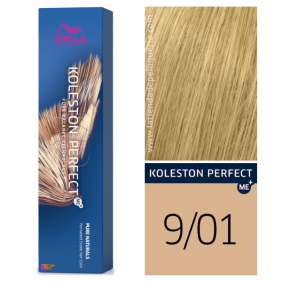 Wella - Koleston Perfect ME + Pure Naturals Dye 9/01 Biondo Cenere naturale molto leggero 60 ml