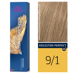 Wella - Koleston Perfect ME + Rich Naturals Dye 9/1 Biondo molto leggero di cenere 60 ml