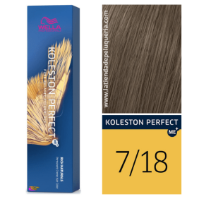 Wella - Koleston Perfect ME + Rich Naturals Dye 7/18 Medium Ash Ash Blonde 60 ml