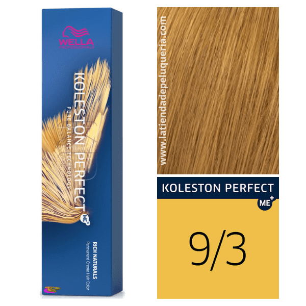 Wella - Koleston Perfect ME + Rich Naturals Dye 9/3 Blonde molto chiaro dorato 60 ml