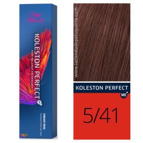 Wella - Koleston Perfect ME + Vibrant Reds colorante 5/41 Casta o Cobrizo Clear Ash 60 ml