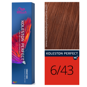 Wella - Koleston Perfect ME + Vibrant Reds Dye 6/43 Dark Golden Cobrizo Blonde 60 ml