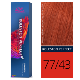 Wella - Koleston Perfect ME + Reds vivaci 77/43 Medium Intense Copper Golden Blonde 60 ml