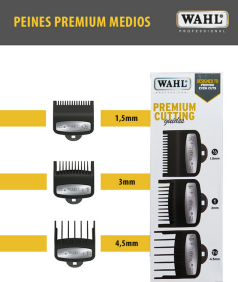 Wahl - Confezione di pettini premium (1,5 mm - 3 mm - 4,5 mm) (03354-5001)