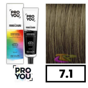 Revlon Proyou - THE COLOR MAKER 7.1 Colore capelli Biondo medio cenere 90 ml