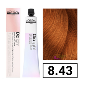 L`Oréal - Coloración DIALIGHT 8.43 Rubio Claro Cobrizo Dorado sin amoniaco 50 ml