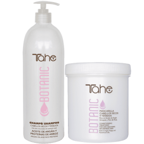 Tahe Botanic - Confezione offrono shampoo nutriente 1000 ml + botanico botanici maschera riparatrice 700 ml (limited edi...