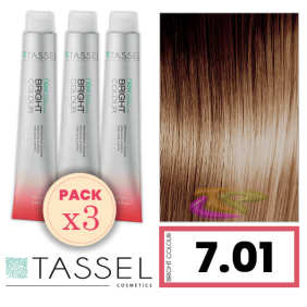 Tassel - Pack 3 Coloranti colore brillante con Arg ny BIONDA cheratina N 7.01 O 100 ml MEDIUM FR