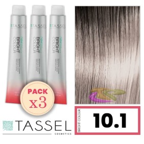 Tassel - Confezione 3 coloranti colore brillante con Arg ny cheratina N 10,1 biondo cenere SUPER TRASPARENTE 100 ml