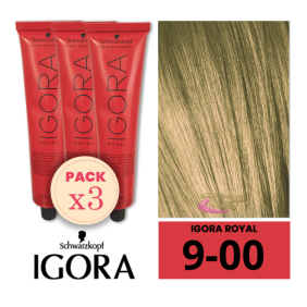 Schwarzkopf - Igora Reali Pack 3 Tintes 9/00 Molto Extra Light Blonde 60 ml