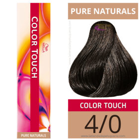 Wella - Ba o colori touch Pure Naturals 4/0 (senza amon ACO) 60 ml