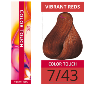 Wella - Ba o tocco di colore Vibrant Reds 7/43 (senza amon ACO) 60 ml