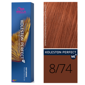 Wella - Koleston Perfect ME + Deep Browns Dye 8/74 Light Blonde Marr n Cobrizo 60 ml