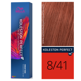 Wella - Koleston Perfect ME + Vibrant Reds Dye 8/41 Light Blonde Cobrizo Ash 60 ml