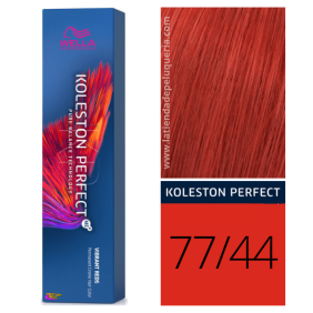 Wella - Koleston Perfect ME + Reds Vibrant Tint 77/44 Medium Intense Cobrizo Intense Blonde 60 ml