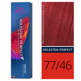 Wella - Koleston Perfect ME + Reds vibrante Tinta 77/46 Medium Violet Cobrizo Blonde viola 60 ml