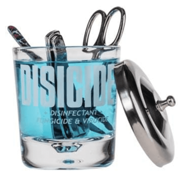 Disicide - Vasetto di vetro per il riempimento con disinfettante da 160 ml (D300219)