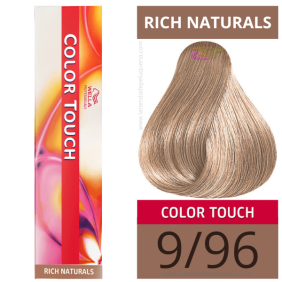 Wella - Ba o COLOR TOUCH Rich Naturals 9/96 Very Light Blonde Violet Cendr (senza ammonio) da 60 ml